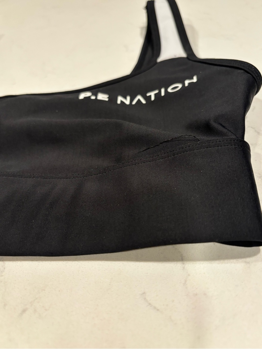 P.E Nation Black & White Racerback Sports Bra - Picture 2 of 6